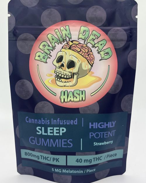 Brain Dead Hash – Strawberry Infused Sleep Gummies –  – 800 MG