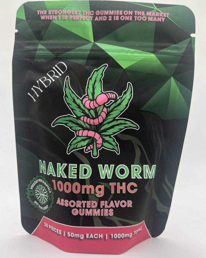 Naked Worm -Assorted Gummies – Hybrid – 1,000 MG