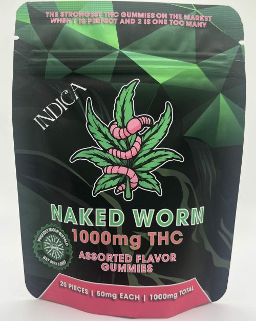 Naked Worm -Assorted Gummies – Indica – 1,000 MG