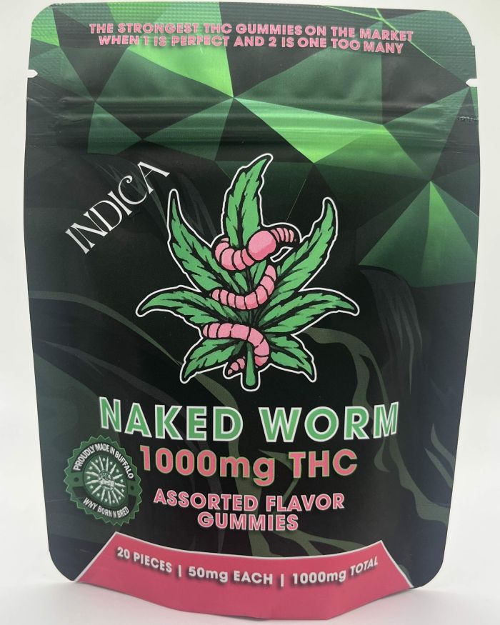 Naked Worm -Assorted Gummies – Indica – 1,000 MG