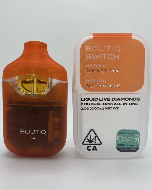Boutiq Switch – Rocket Pop + Sour Apple – 2g Dual Tank All-In-One Vape Pen