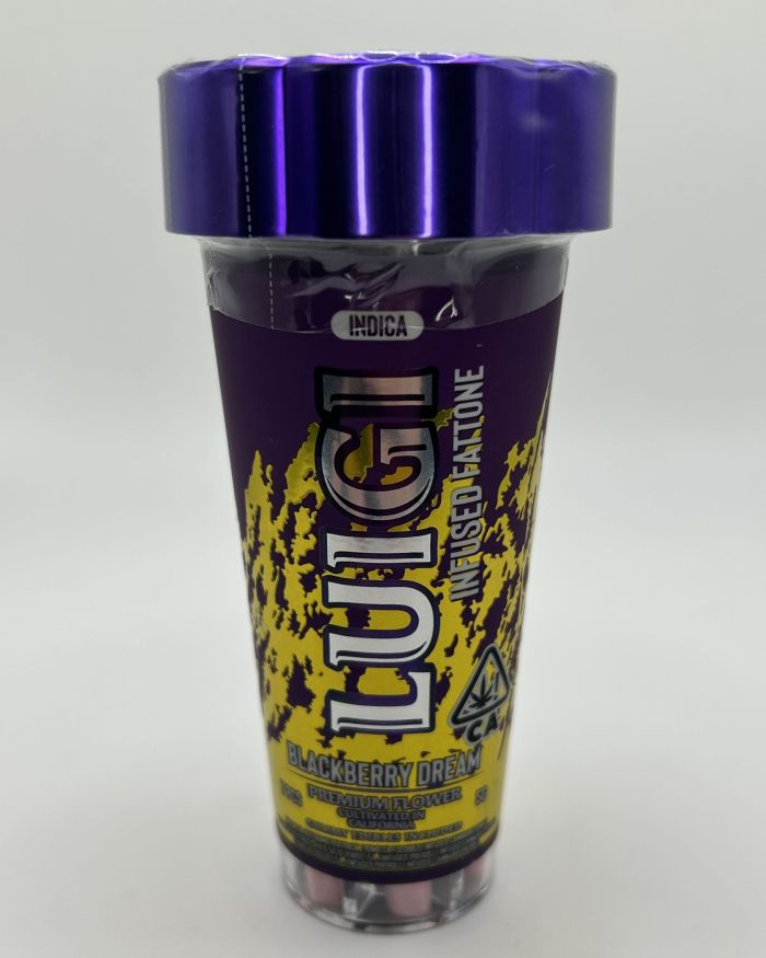 Luigi 7 Piece Infused Pre Roll & Edible Bundle – Blackberry Dream – Indica